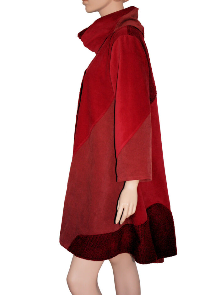 Trui tuniek in veschillende rood tinten.