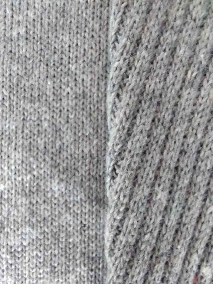 Katoenmix grijs, voor wijde heuplange damestrui voorjaar 2026